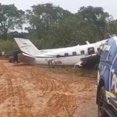 Avião caiu em Barcelos, no Amazonas -  (crédito: Reprodução/X)