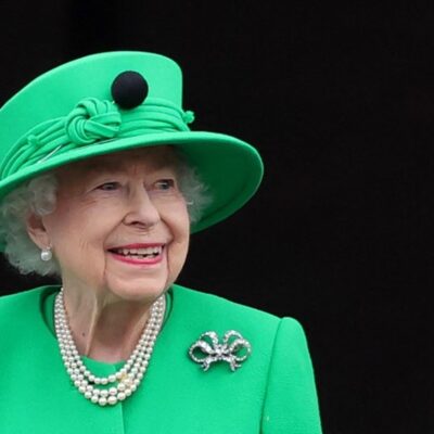 Rainha Elizabeth II durante celebração do Jubileu de Platina, em Londres, Inglaterra