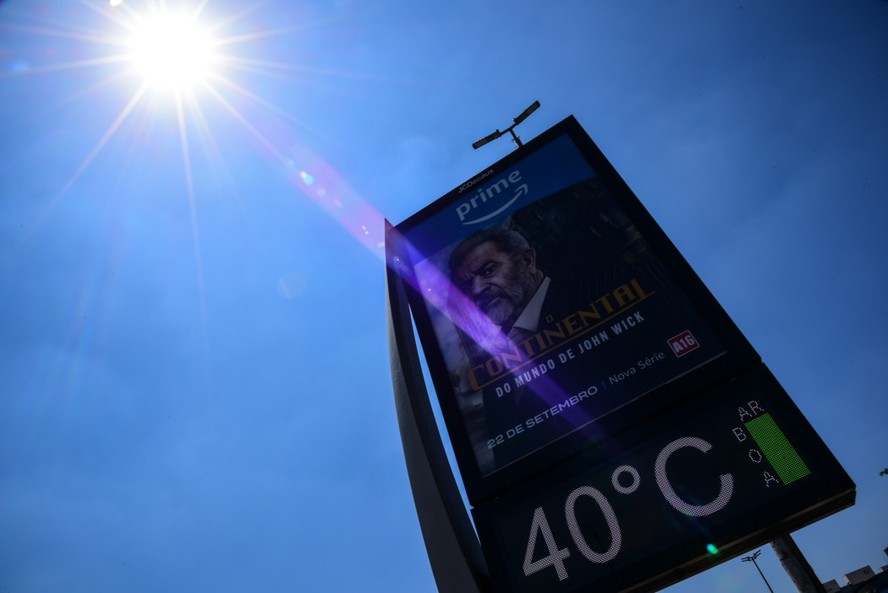 Onda de calor: termômetro de rua em São Paulo marca 40 graus