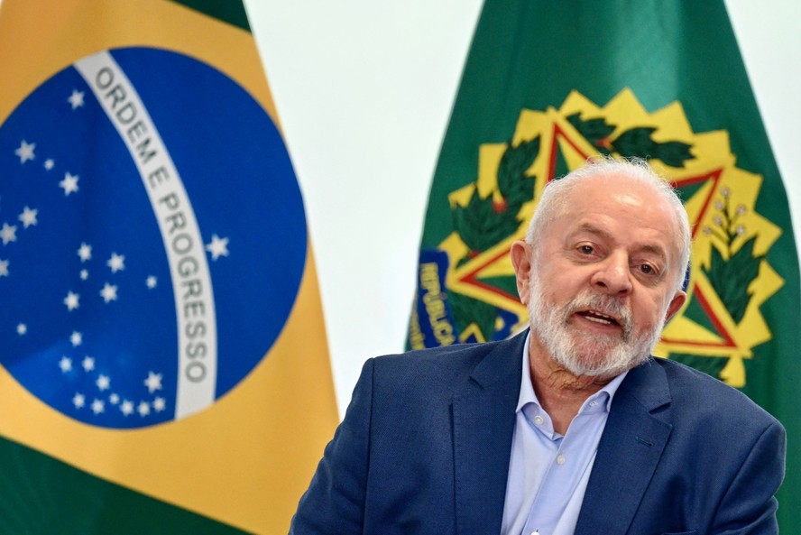 O presidente Lula durante evento no Palácio do Planalto