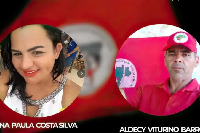 A denúncia foi realizada pelo MST neste domingo (12/11). Segundo o movimento, Ana Paula Costa Silva, de 29 anos e Aldecy Viturino Barros, de 44 anos, foram assassinados a tiros  -  (crédito: Reprodução Instagram MST Paraíba)