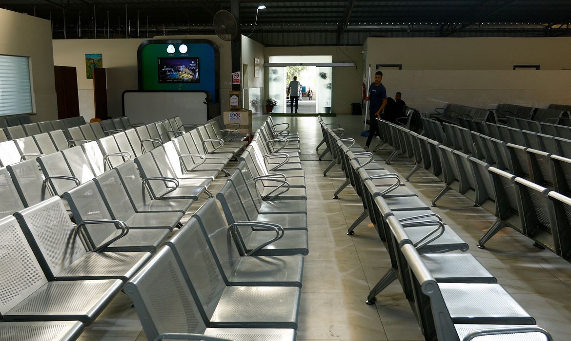Terminal de passageiros vazio em Erez 20/9/2023 REUTERS/Ibraheem Abu Mustafa