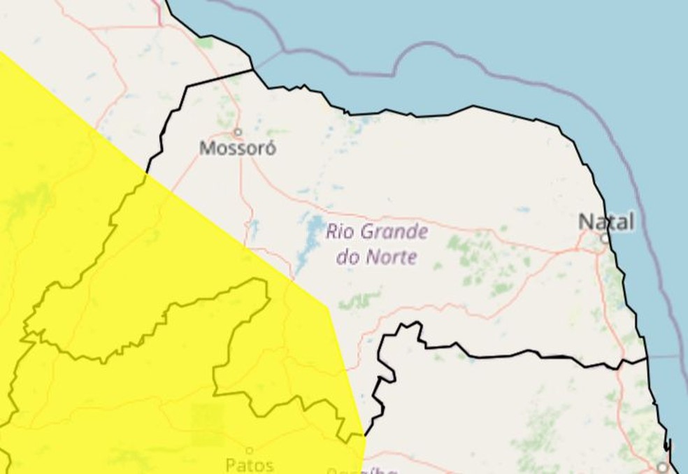 Inmet alerta para baixa umidade em 61 cidades do RN — Foto: Foto: Divulgação/Inmet