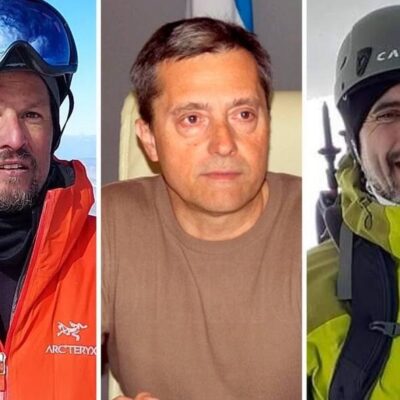 Ignacio Javier Lucero, Raúl Espir e Sergio Berardo, os três alpinistas argentinos