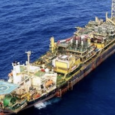FPSO Cidade de Vitória, que produz petróleo e gás no Polo Golfinho