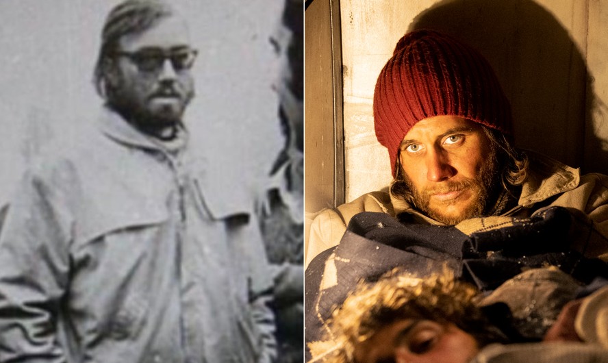 À direita, o ator Agustin Pardella, que interpretou Nando Parrado, sobrevivente e autor do livro 'MIlagre nos Andes'