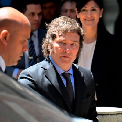 Presidente da Argentina, Javier Milei, participa de cerimônia no Dia Internacional de Lembrança do Holocausto, em Buenos Aires