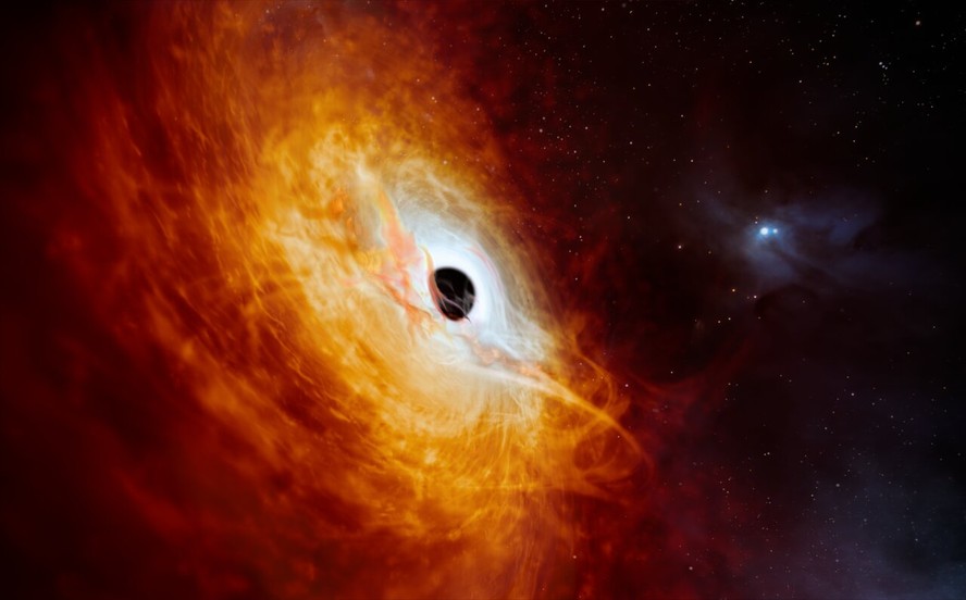 Buraco negro supermassivo no centro de uma galáxia é a definição de quasar, objeto celeste mais brilhante