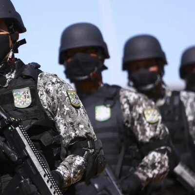 Equipes da Força Nacional, em imagem de arquivo — Foto: Marcelo Camargo/Agência Brasil