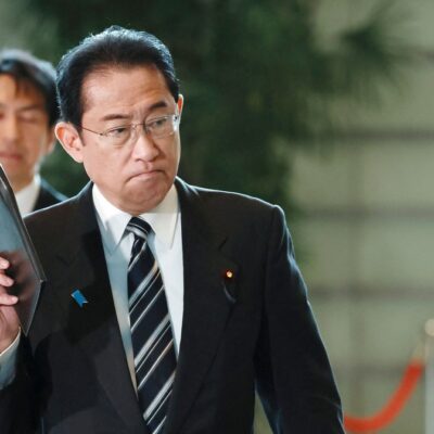 Premier japonês, Fumio Kishida concede entrevista coletiva em Tóquio