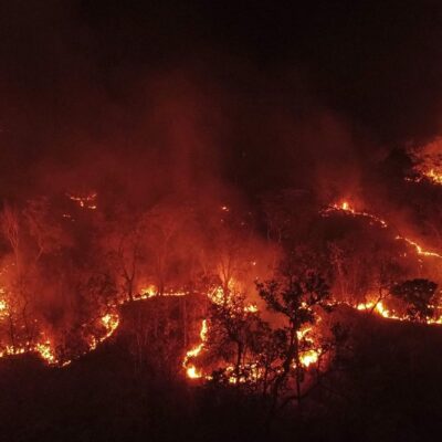 Incêndio no Cerrado em Barreiras, no Oeste da Bahia