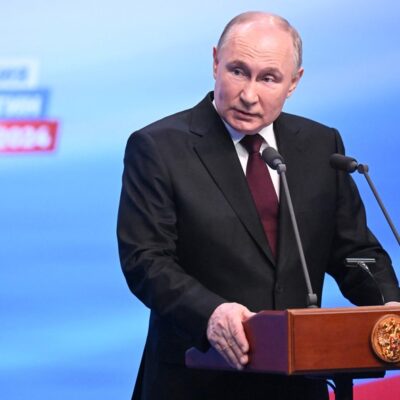 Presidente reeleito da Rússia, Vladimir Putin