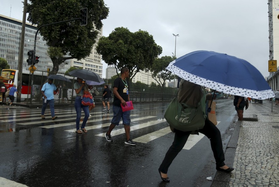Chuva no Centro do Rio, nesta sexta-feira (22)