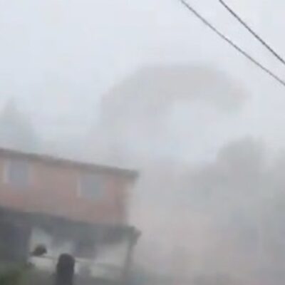 Petrópolis voltou a ter episódios de desabamentos de encostas e destruição -  (crédito: Redes sociais/Reprodução)