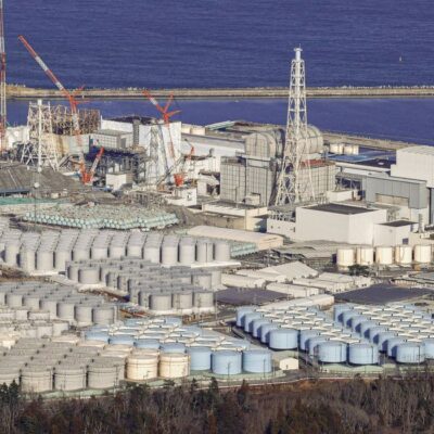 Vista da usina de Fukushima, no Japão
 22/8/2023  Kyodo via REUTERS