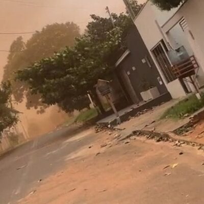 Com queda brusca de 17°C na temperatura, tempestade de areia atinge cidades no Mato Grosso do Sul; veja vídeo