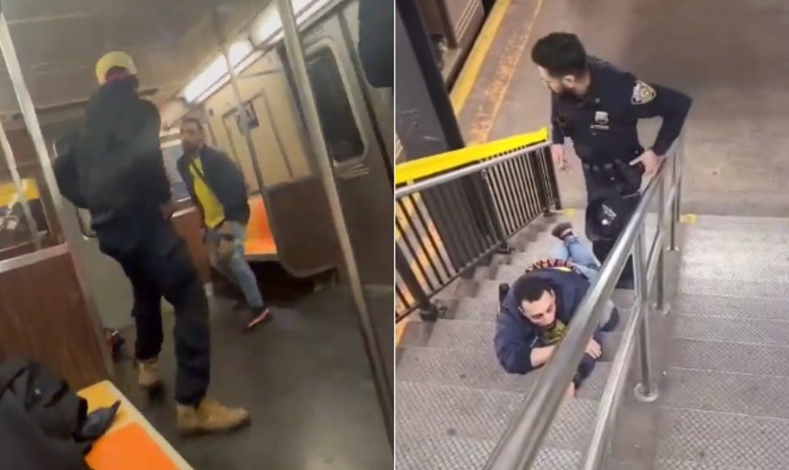 Vídeo mostra briga que acabou com homem baleado em estado crítico, no metrô de Nova York