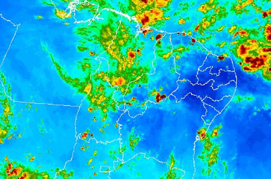 Boa parte do território nacional segue sob alerta de pancadas de chuva isoladas e descargas elétricas no período da noite