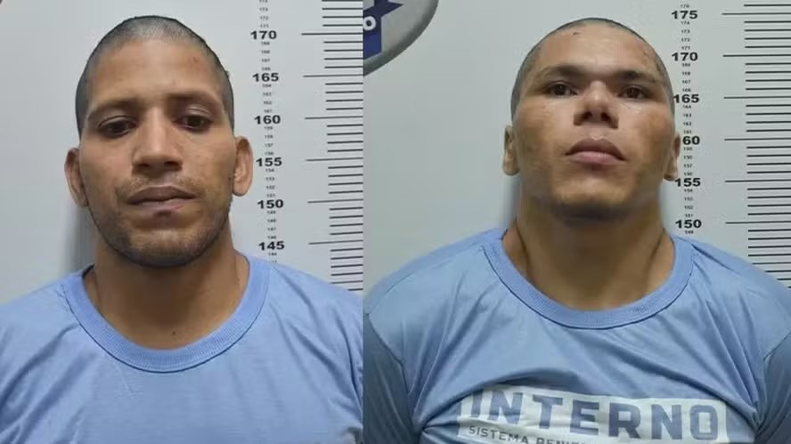 Rogério e Deibson: dupla escapou da Penitenciária Federal de Mossoró (RN)