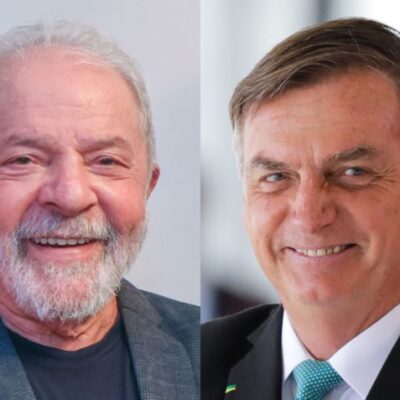 Lula e Bolsonaro em foto prismada
