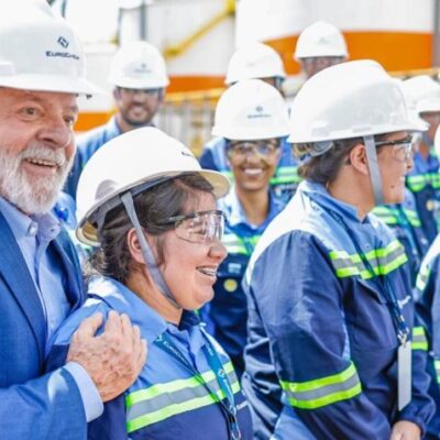 O presidente Lula participou da inauguração do complexo mineroindustrial da Eurochem em Serra do Salitre (MG), no Triângulo Mineiro