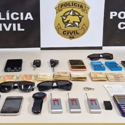 Material apreendido com suspeitos na Grande Natal — Foto: Polícia Civil/Divulgação
