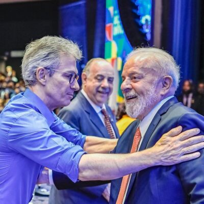 Romeu Zema e Lula em evento em BH