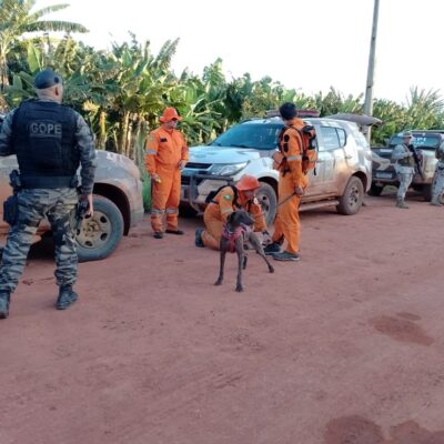 Operação de quinta-feira (29) no cerco aos fugitivos em plantação de banana  — Foto: Ayrton Freire/Inter TV Cabugi