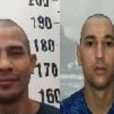 Douglas Luan Souza Anastácio, de 33 anos, e Naudiney de Arruda Martins, de 32, ambos detentos pelos crime de roubo e furto, escaparam da prisão com ajuda de cordas