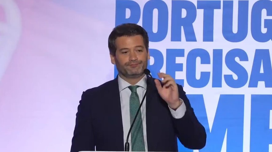 André Ventura, líder do partido de direita Chega, em Portugal