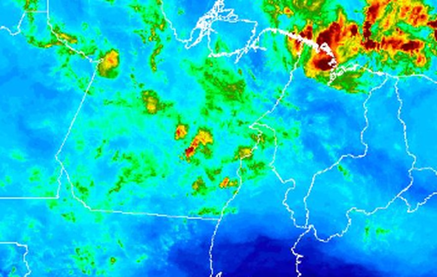 Ventos úmidos e uma Zona de Convergência Intertropical (ITCZ) atuam sobre o Norte e NE do Brasil