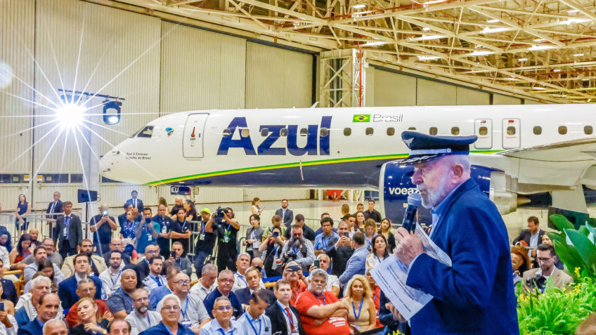 Lula evento Azul Embraer