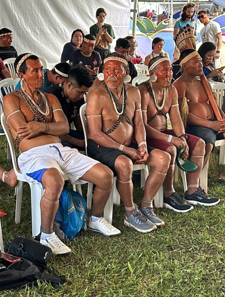 Lideranças indígenas do vale do javari no Acampamento Terra Livre, em Brasília
