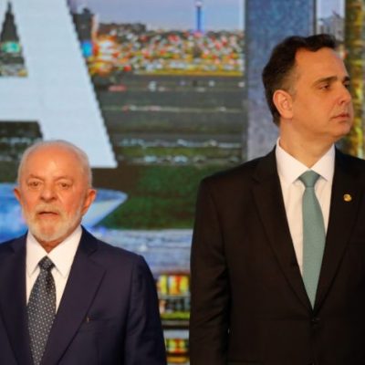 o presidente Luiz Inácio Lula da Silva e o presidente do Senado, Rodrigo Pacheco