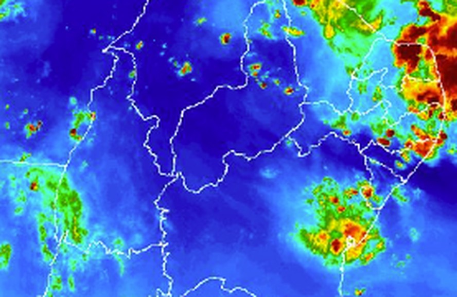 ITCZ continua atuando no Nordeste e Norte do Brasil, enquanto frente fria se desloca no Centro e Sul do país