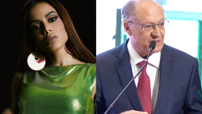 Na foto, a cantora Anitta e o vice-presidente e ministro da Indústria, Comércio e Serviços, Geraldo Alckmin (PSB)