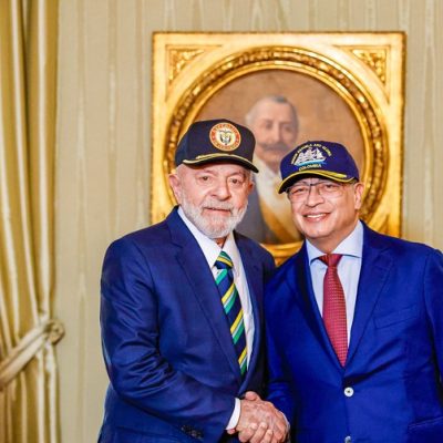 O presidente Lula e o presidente colombiano Gustavo Petro em Bogotá