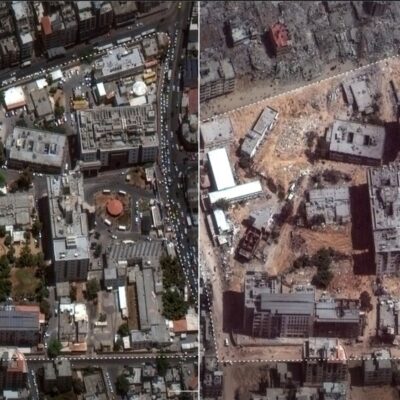 Imagens de satélite de Gaza