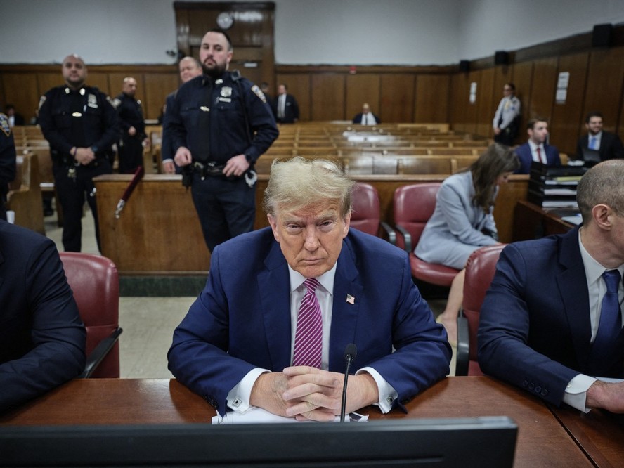 Trump comparece ao Tribunal Criminal de Manhattan, na cidade de Nova York