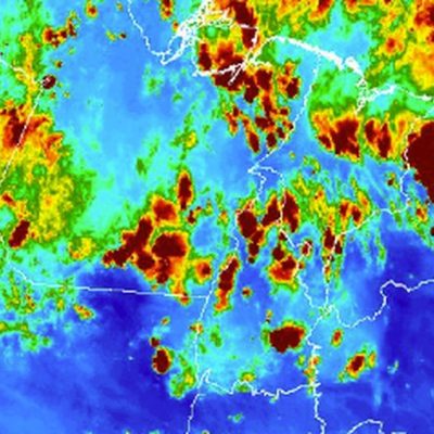 Imagens da Zona de Convergência Intertropical (ITCZ) que atua no Norte e Nordeste do Brasil