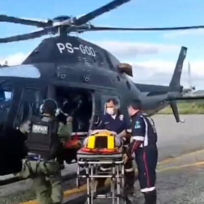 Menino de 11 anos cai de bicicleta e é transferido de helicóptero de Caicó para Natal — Foto: Reprodução