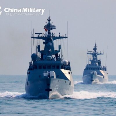 Corveta 056A usada em exercício militar da China perto de Taiwan