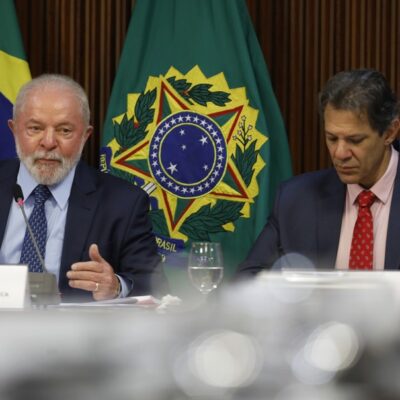 O presidente Lula e o ministro da Fazenda, Fernando Haddad