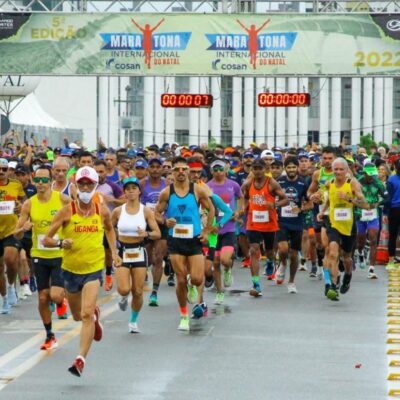 Maratona Internacional da Cidade do Natal tem largada na Arena das Dunas — Foto: Divulgação