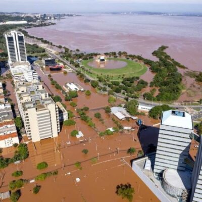 Apesar das inundações serviço móvel celular é restaurado em quase todo o Rio Grande do Sul -  (crédito:  Gustavo Mansur/Palácio Piratini)