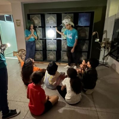 Crianças passam a noite em museu em iniciativa da UFRN — Foto: Kleber Teixeira/Inter TV Cabugi