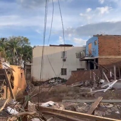 Vídeo revela casas destruídas na cidade de Lajeado (RS)