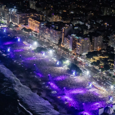 Show da Madonna na praia de Copacabana.