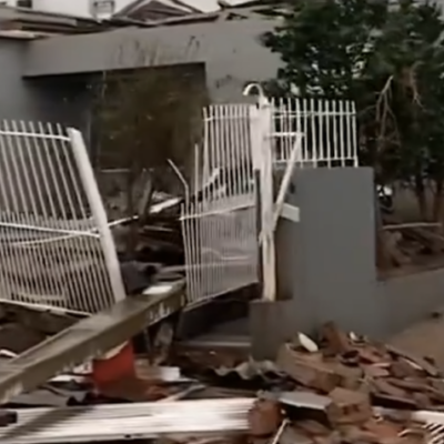 Casa destruída em Arroio do Meio depois da enchente