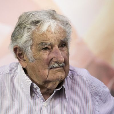 Ex-presidente do Uruguai, Pepe Mujica, durante evento da campanha de Lula em São Paulo